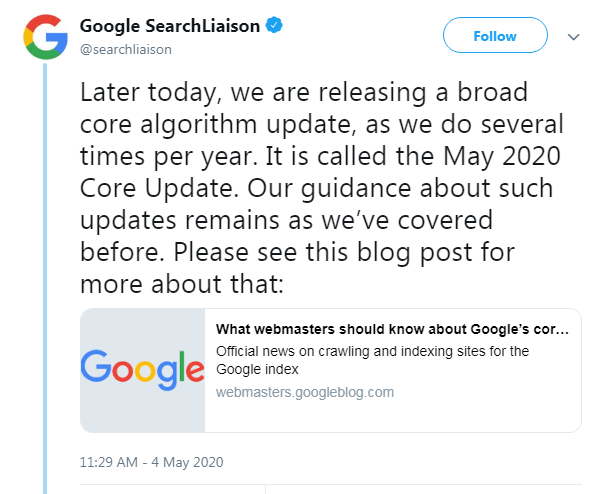Google-Core-Algorithm-Update-2020